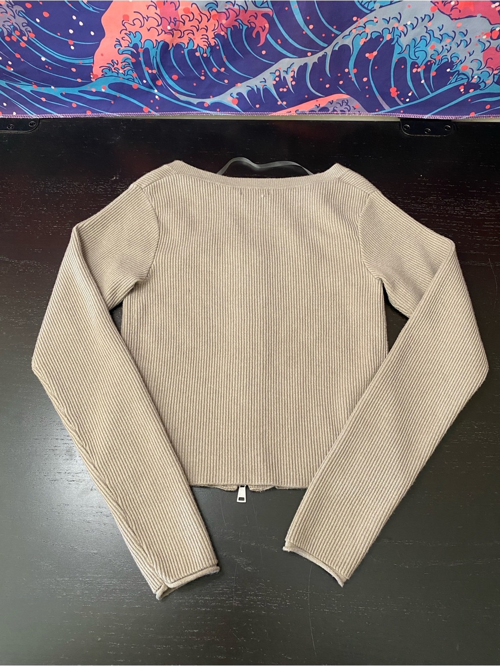 wild fable Neutral Ribbed Zip Sweater - Picture 5 of 5